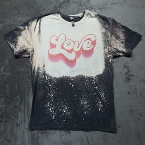 Retro Bleached Love T Shirt‎ L Men's Women's Unisex